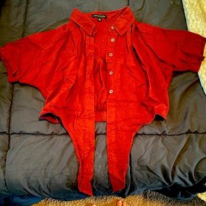 Adorable red crop top!